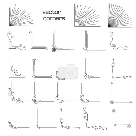 Téléchargez les illustrations : Ensemble d'éléments vintage coins - en licence libre de droit