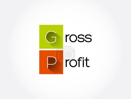 Illustration for GP - Gross Profit acronym, business concept background - Royalty Free Image