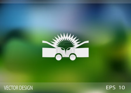 Illustration for Auto accident web icon, car crash vector illustration - Royalty Free Image