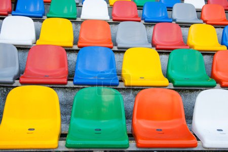 Photo for Empty seats at a sports stadium ukraine - Royalty Free Image