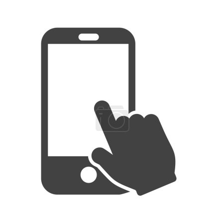 Illustration for Touch, mobile, device icon vector image.Can also be used for user touch gestures. Suitable for mobile apps, web apps and print media - Royalty Free Image