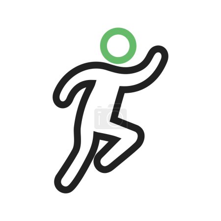 Ilustración de Correr, corredor, raza, ejecutar imagen de vector de icono. También se puede utilizar para deportes, fitness, recreación. Adecuado para aplicaciones web, aplicaciones móviles y medios impresos - Imagen libre de derechos