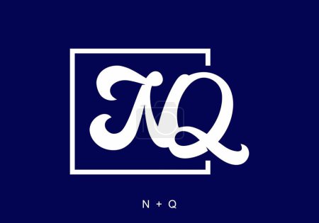 Ilustración de Colorido del diseño inicial de la letra de NQ - Imagen libre de derechos