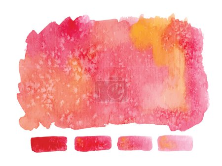 Illustration for Gradient watercolor art hand paint isolated on white background. Vector file EPS10. Jpeg version also available in gallery. - Royalty Free Image