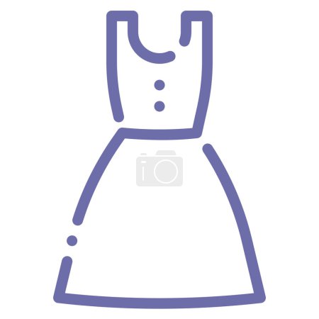 vestido de la ropa icono de sarafán en el estilo Esquema