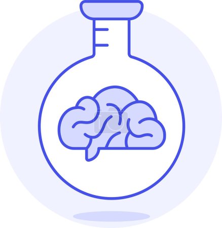 ai análisis icono artificial en estilo de contorno lleno