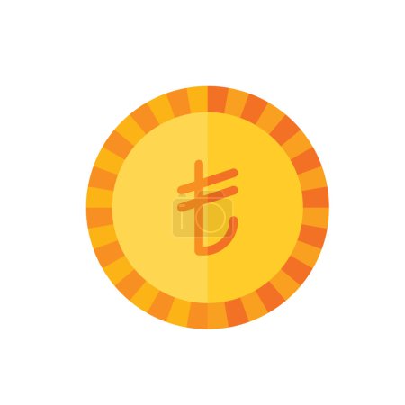 Livre turque, argent, pièce de monnaie Icône plate Logo Illustration vecteur isolé. Finances et monnaie Icône-Set. Convient pour la conception Web, logo, application et haut de gamme de votre entreprise.