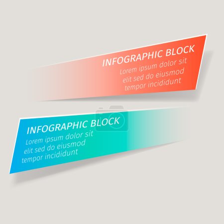 Ilustración de Plantilla de infografía vectorial. Corte tiras con sombras
. - Imagen libre de derechos