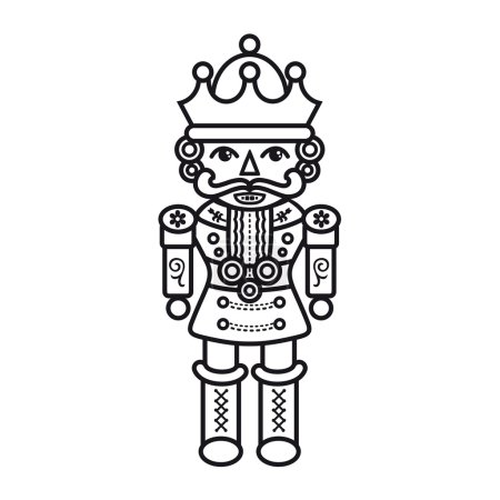 Cascanueces. Ilustración aislada vectorial
