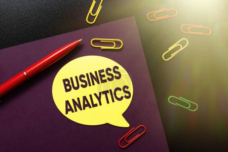 Photo for Text sign showing Business Analytics, Internet Concept methodical exploration of an organization s is data Thinking New Bright Ideas Renewing Creativity And Inspiration - Royalty Free Image