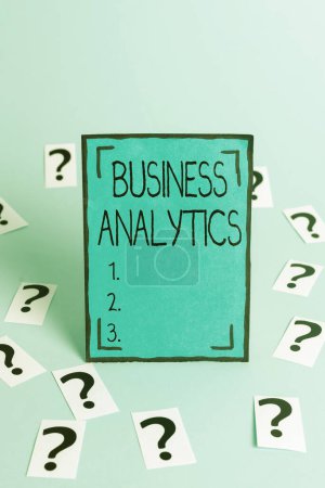 Photo for Conceptual display Business Analytics, Business concept methodical exploration of an organization s is data Office Information Processing Workshop Problem Solving And Solutions - Royalty Free Image