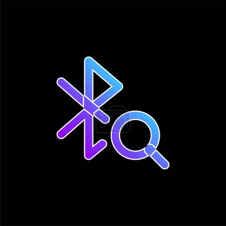 Ilustración de Icono de vector de degradado azul Bluetooth - Imagen libre de derechos