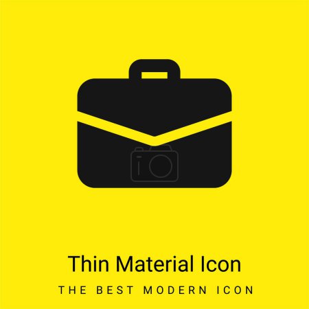 Ilustración de Maletín mínimo icono de material amarillo brillante - Imagen libre de derechos
