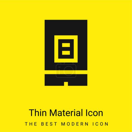 Ilustración de Aplicación mínima icono de material amarillo brillante - Imagen libre de derechos