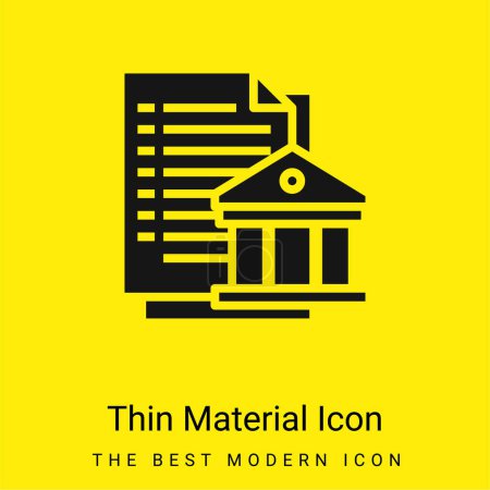 Banking minimal bright yellow material icon