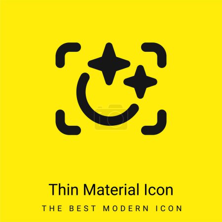 Ilustración de Belleza mínimo icono de material amarillo brillante - Imagen libre de derechos