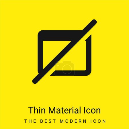 Blocked minimal bright yellow material icon