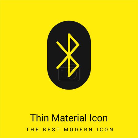 Ilustración de Bluetooth mínimo icono de material amarillo brillante - Imagen libre de derechos