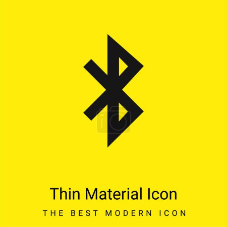 Ilustración de Bluetooth mínimo icono de material amarillo brillante - Imagen libre de derechos