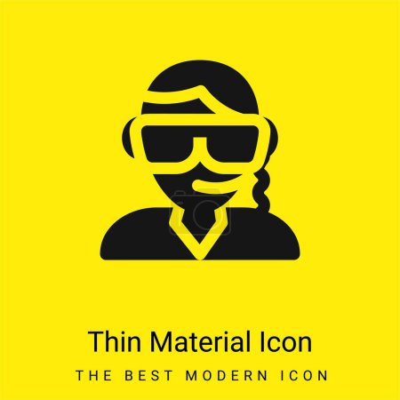 Guardaespaldas mínimo icono de material amarillo brillante