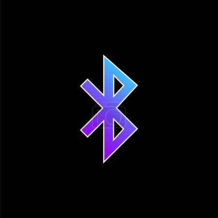 Ilustración de Icono de vector de degradado azul Bluetooth - Imagen libre de derechos