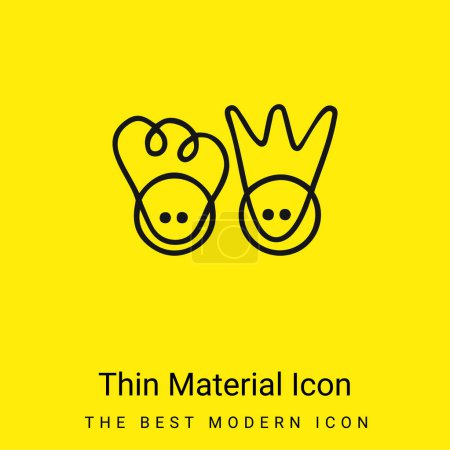 Anuncios Scuttlepad Logo mínimo icono de material amarillo brillante