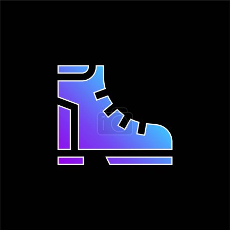 Boot blue gradient vector icon