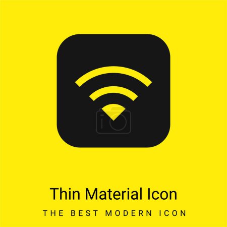 Apple mínimo icono de material amarillo brillante