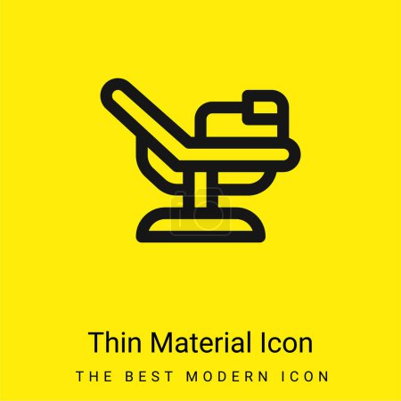 Cama de nacimiento mínimo icono de material amarillo brillante
