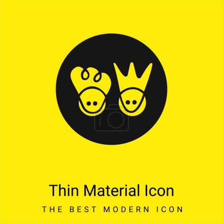 Anuncios Scuttlepad Logo mínimo icono de material amarillo brillante
