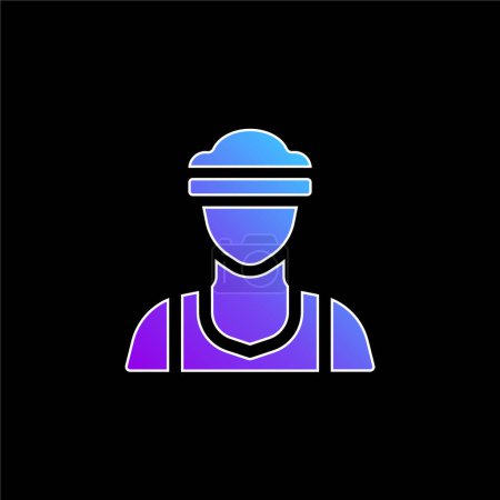 Icono de vector de degradado azul atleta