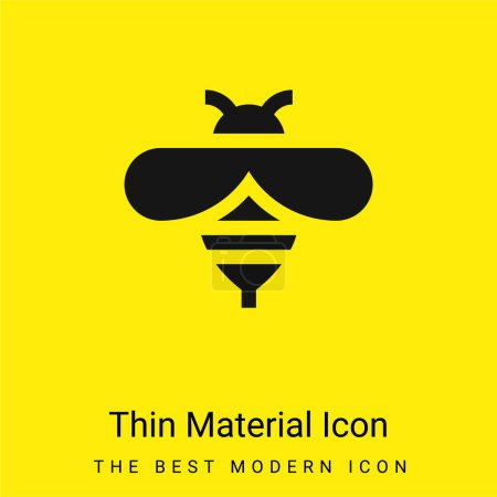 Bee minimal bright yellow material icon