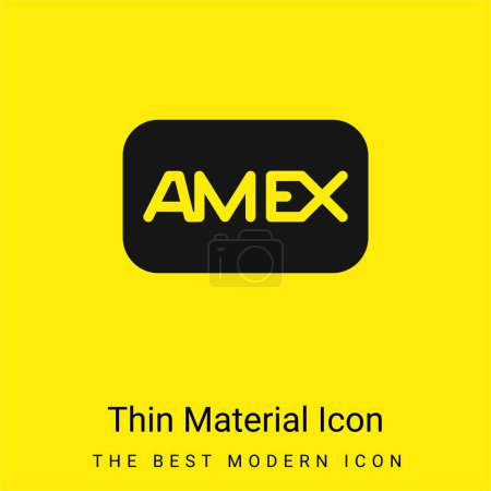 Icono de material amarillo brillante mínimo Amex