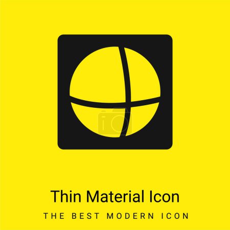 Anuncios del logotipo del mundo mínimo icono de material amarillo brillante