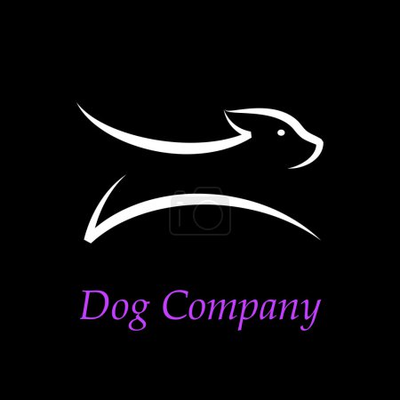 Signo vectorial abstracto Perro corriendo
