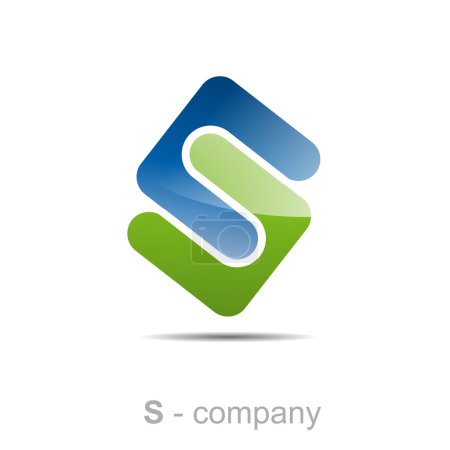 Illustration for Vector sign letter S, environment - Royalty Free Image