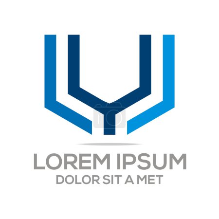 Logotipo Abstracto Letra Alfabeto Negocios Vector

