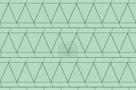 Fondo verde turquesa con triángulos y líneas en patrón gráfico inconsútil vector negro