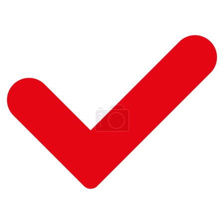 Oui icône de couleur rouge plat 