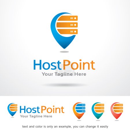 Host Point Logo Template Design Vector