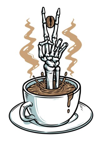 Hacer las paces con ilustración de café