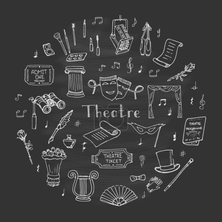 Theater icons set