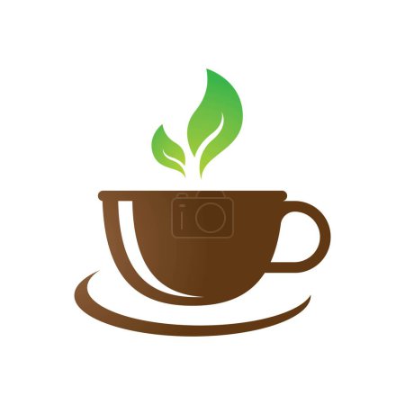 Thé tasse logo images illustration design