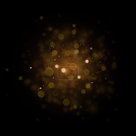 Ilustración de Vector estrellas de moda destellos lente en el espacio. Brillantes partículas brillantes en el fondo oscuro de la galaxia cósmica - Imagen libre de derechos