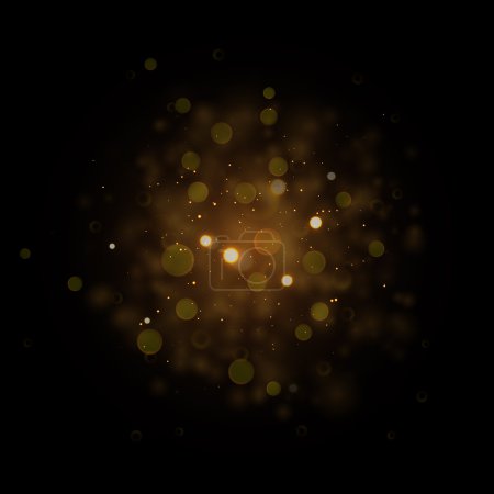 Illustration for Vector fashionable stars lensflare sparkles in space. Glittering shining particles in dark cosmic galaxy background - Royalty Free Image