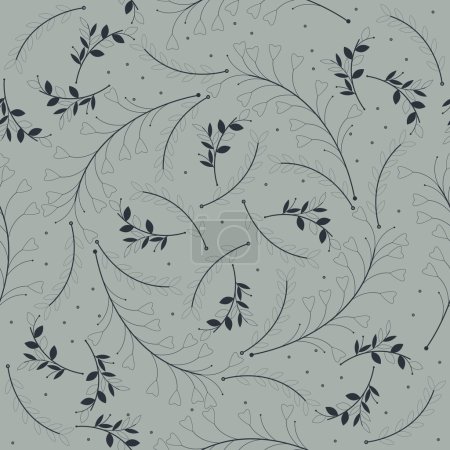 Ilustración de Patrón sin fin con hermosas plantas se pueden utilizar para la tela de diseño, fondos, papel de embalaje, paquete, cubiertas, ropa de cama y más diseños
. - Imagen libre de derechos