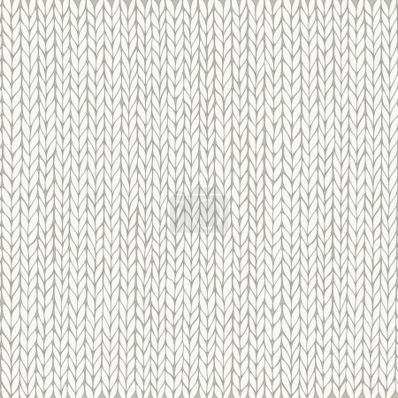 Illustration for Knited pattern. Laconic inimal repeatable motif for background, wrapping paper, fabric, surface design. Vector illustration - Royalty Free Image