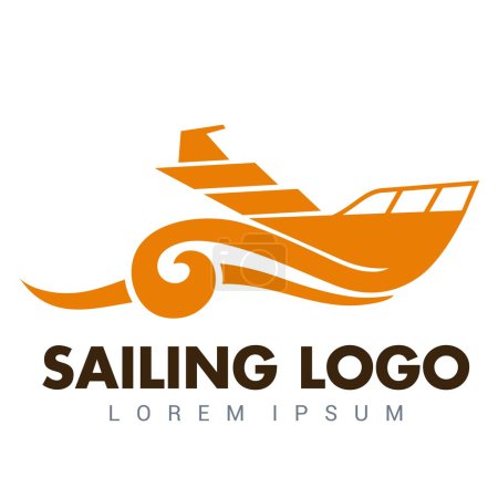 Plantilla de logotipo del barco
