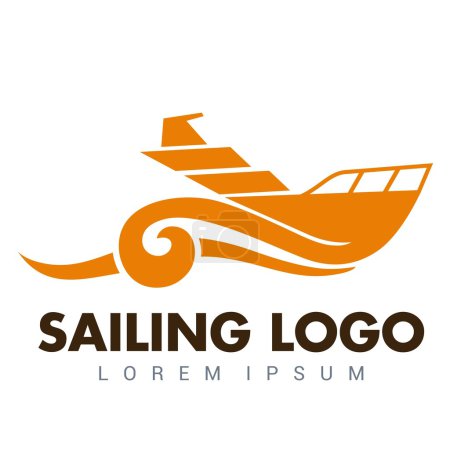 Illustration for Boat Logo Template - Royalty Free Image