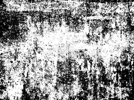 Grunge blanco y negro. Textura de superposición de angustia. Abstracto polvo superficial y áspero concepto de fondo de pared sucia. Ilustración de angustia simplemente coloque sobre el objeto para crear efecto grunge. Vector EPS10.